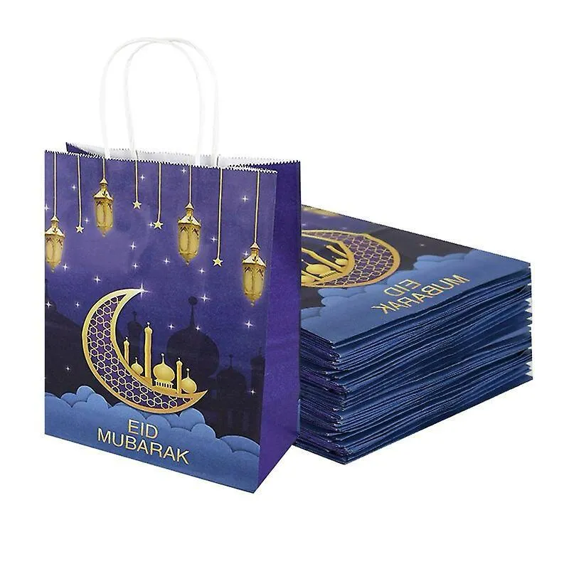 10pcs eid mubarak gift bags ramadan kareem eid mubarak decoration 2024 candy packaging pouch