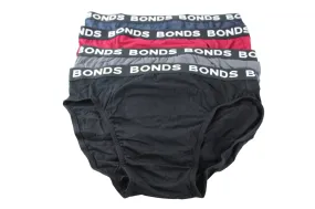 12 Pairs X Bonds Mens Hipster Briefs Multicoloured With Black Band As1