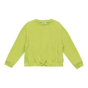 1406-Green-EMBOSSED PRINT SWEATSHIRT