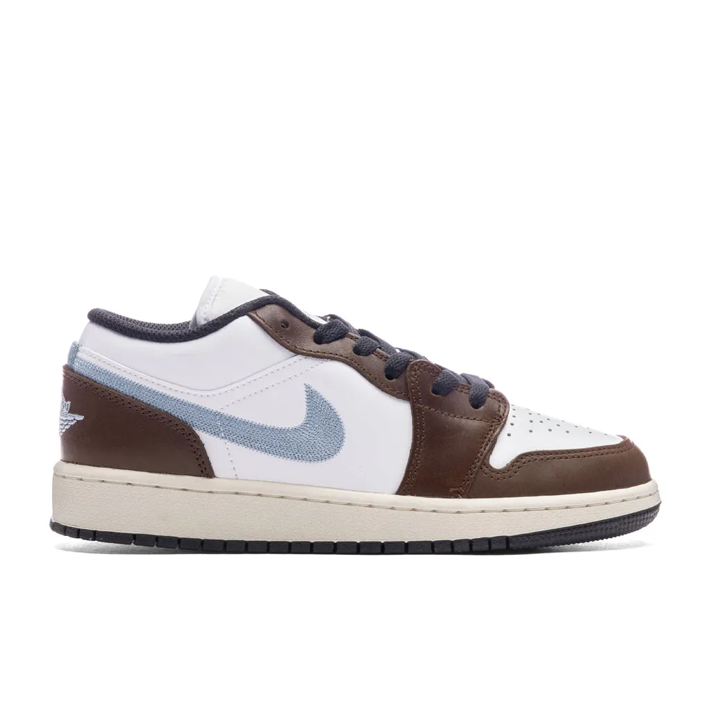 Air Jordan 1 Low SE (GS) - White/Blue Grey/Sail