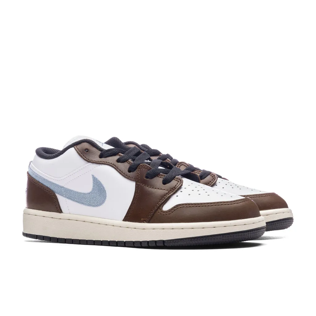 Air Jordan 1 Low SE (GS) - White/Blue Grey/Sail