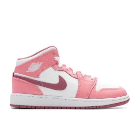 Air Jordan 1 Mid (GS) - Coral Chalk/Desert Berry/White