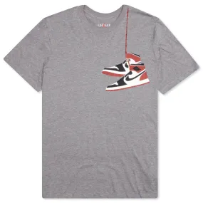 AJ1 S/S Crew Tee - Carbon Heather