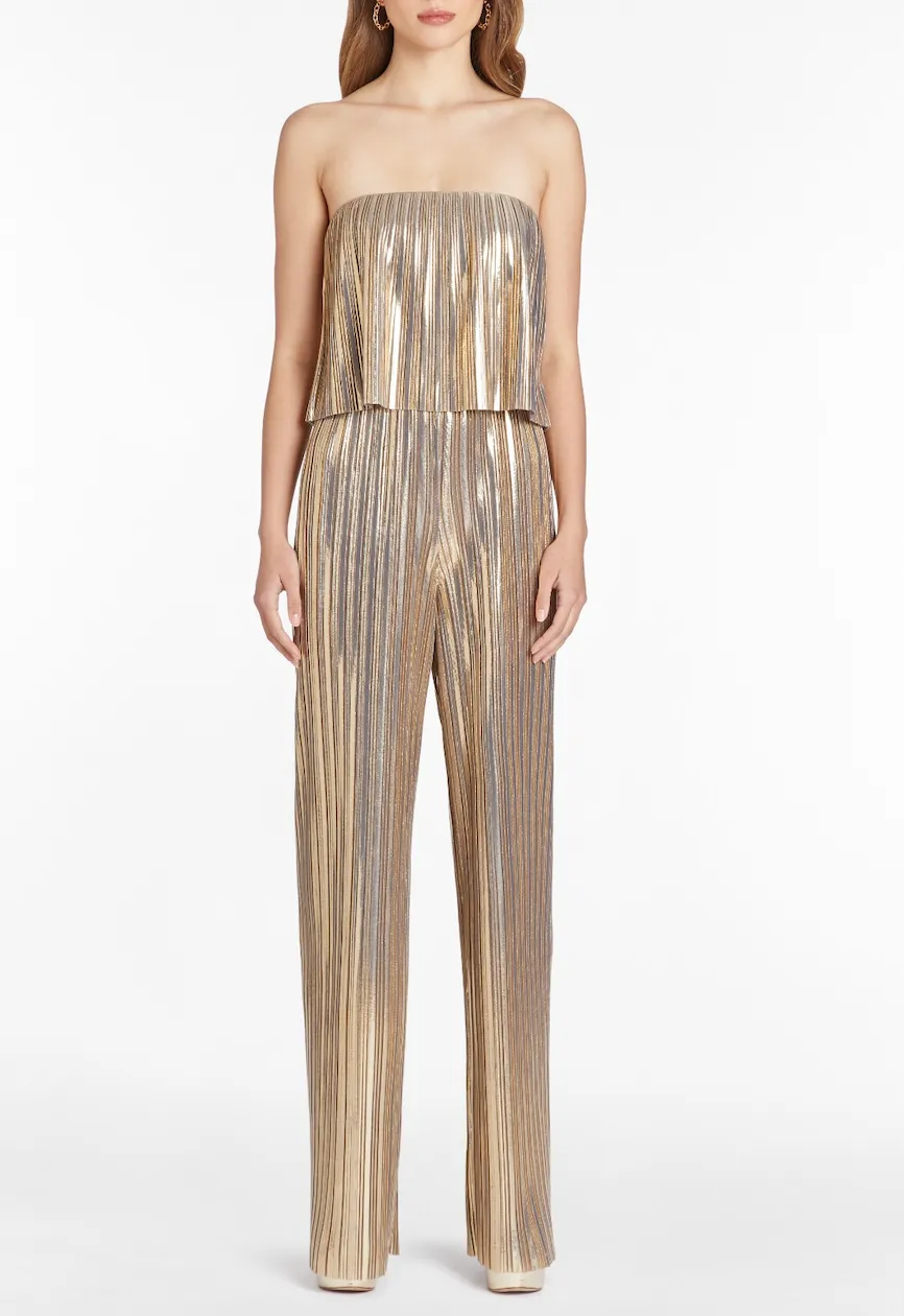 AMANDA UPRICHARD COLLINA JUMPSUIT IN PLEATS