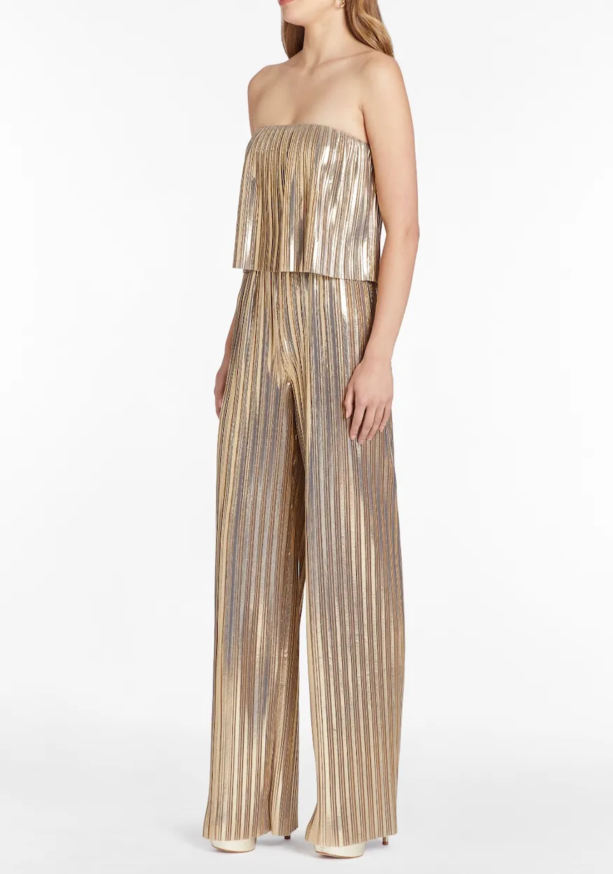 AMANDA UPRICHARD COLLINA JUMPSUIT IN PLEATS