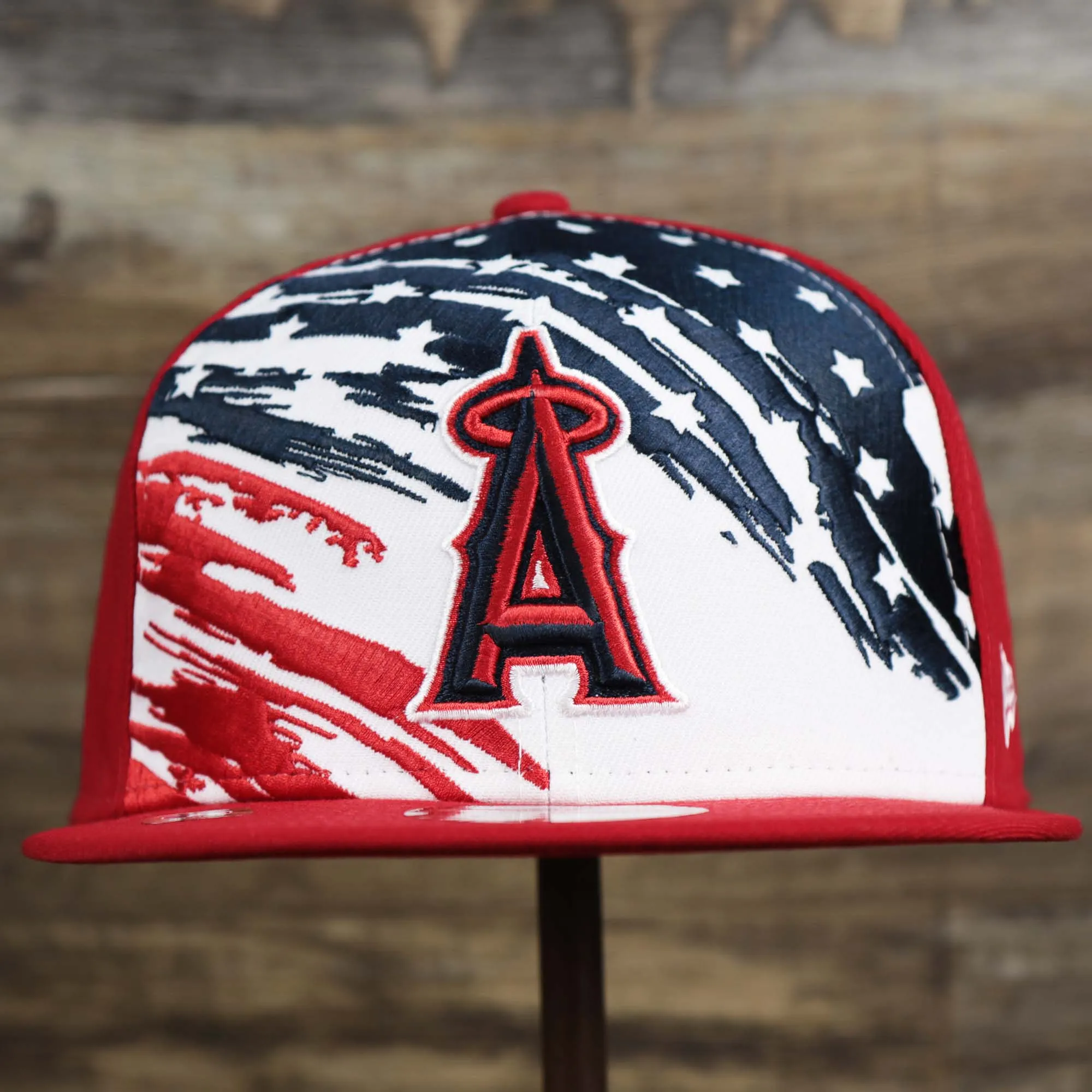 Anaheim Angels 2022 4th of July Stars And Stripes 9Fifty Snapback | Red Snapback