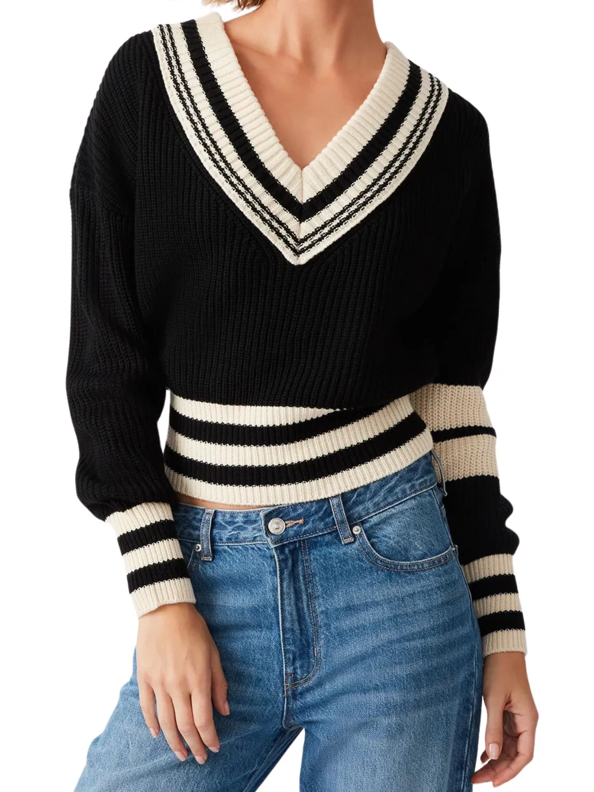 BB Dakota by Steve Madden Jen Sweater in Black Multi