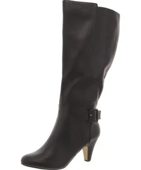 Bella Vita Womens Faux Leather Wide Calf Knee-High Boots