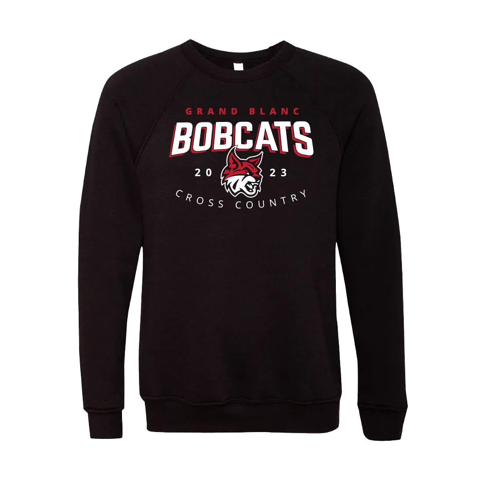 BELLA+CANVAS Unisex Sponge Fleece Raglan Sweatshirt - BOBCATS 2023