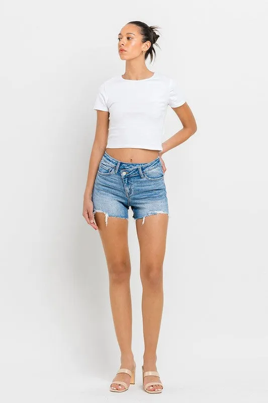 Blue Criss Cross Shorts