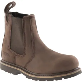 Buckbootz B1150SM Buckflex Brown Leather Safety Dealer Boot SB P HRO SRA