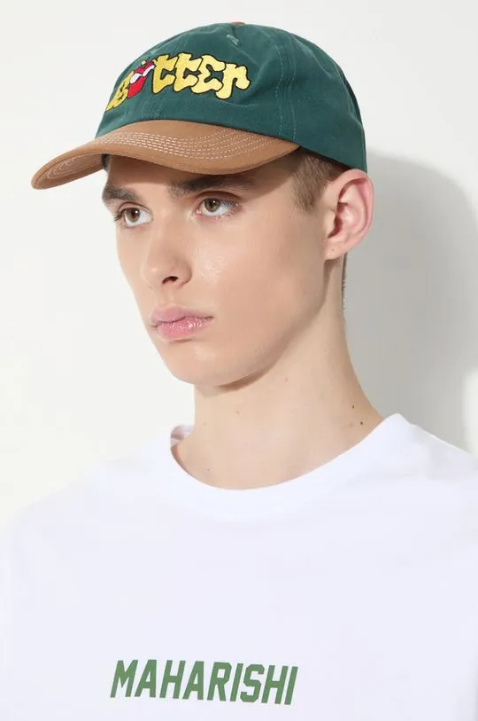 Butter Goods cotton baseball cap Big Apple 6 Panel Cap green color BGQ1246702