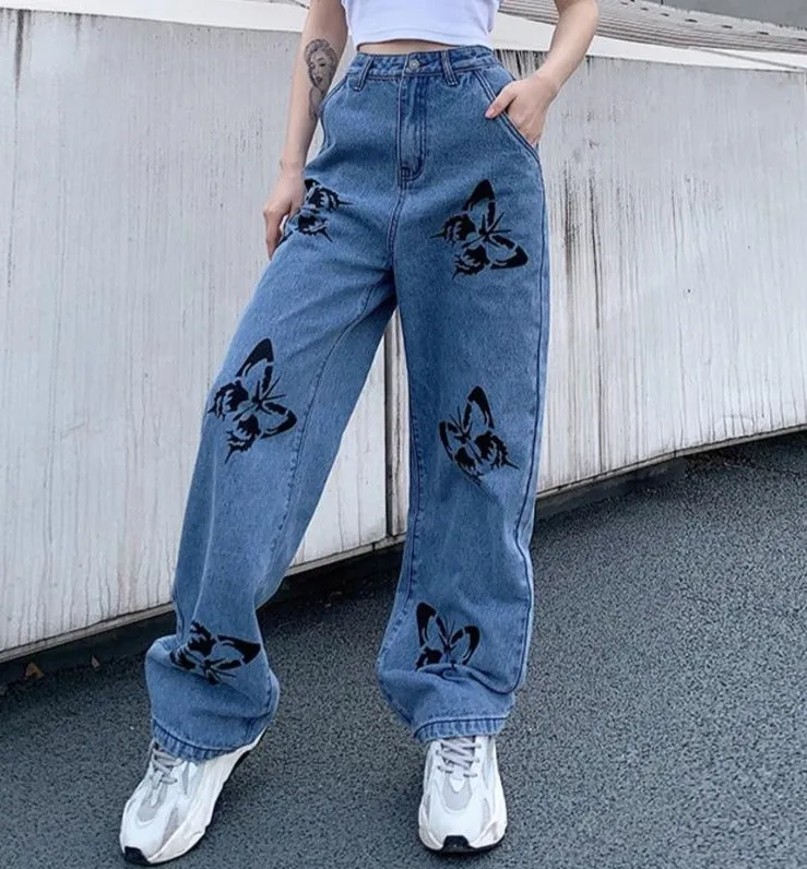 Butterfly Loose Fit Streetwear Jean