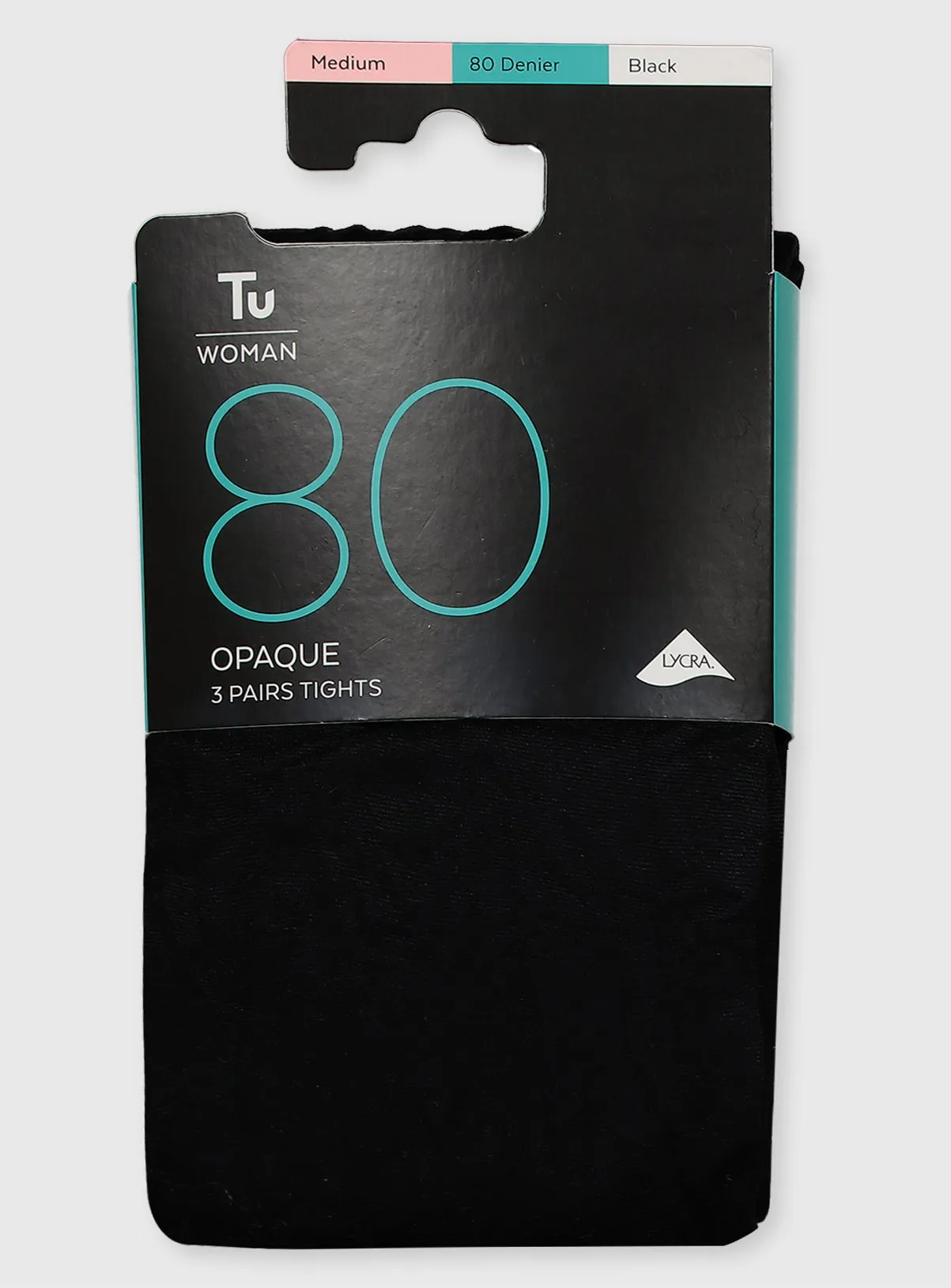 Buy Black 80 Denier Opaque Tights 3 Pack XL | Tights | Tu