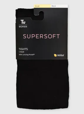 Buy Black Supersoft Tights With TENCEL™ Modal XL | Tights | Tu