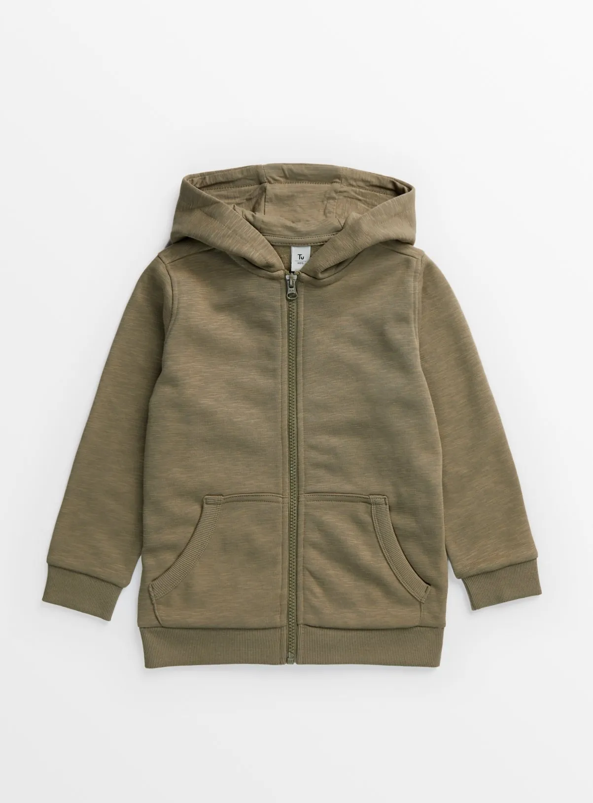 Buy Khaki Zip-Through Hoodie 9 years | Jumpers and hoodies | Tu