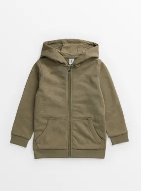 Buy Khaki Zip-Through Hoodie 9 years | Jumpers and hoodies | Tu