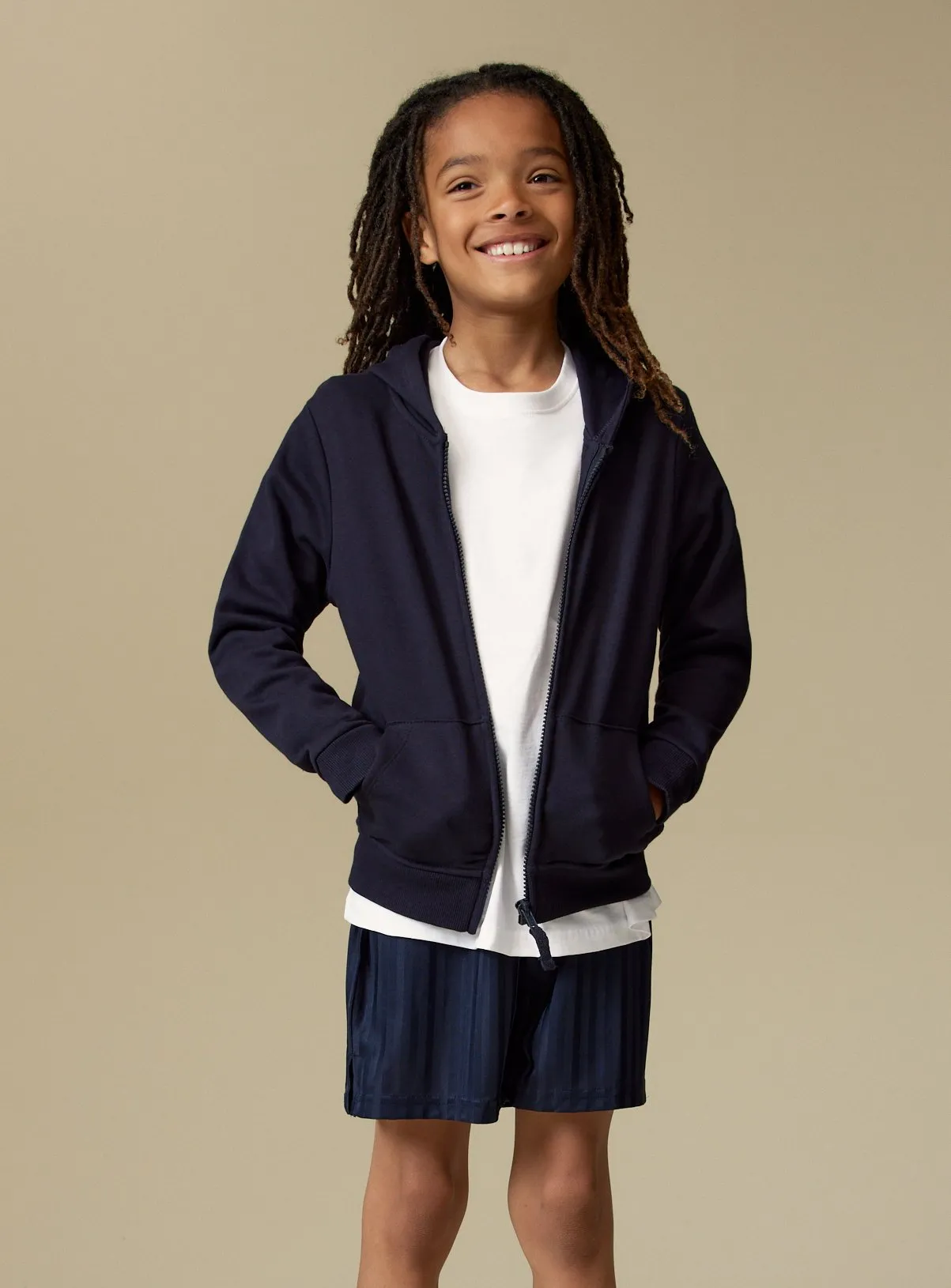 Buy Navy Zip-Through Hoodie 5 years | Jumpers and hoodies | Tu