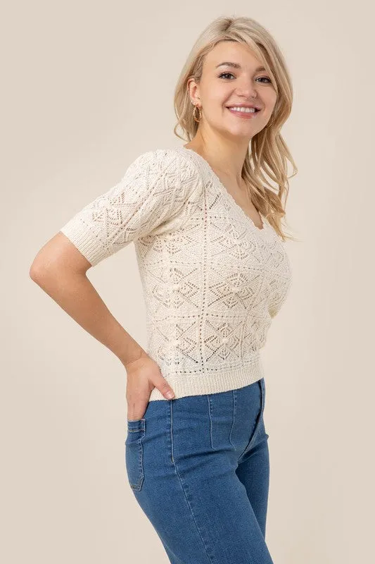 Cali Crochet knit top