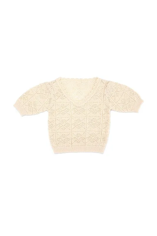 Cali Crochet knit top