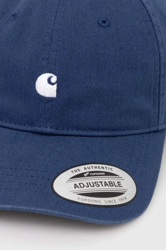 Carhartt WIP cotton baseball cap Madison Logo Cap navy blue color smooth I023750.22TXX