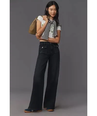 Citizens of Humanity Raven Patch Pocket High-Rise Wide-Leg Jeans