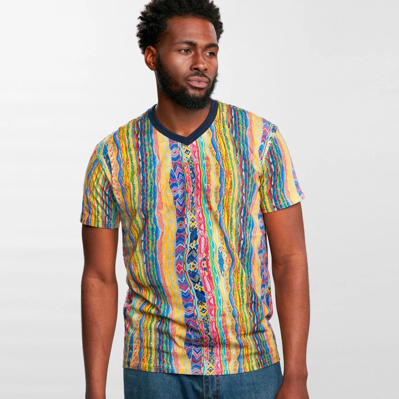 COOGI Tribute All-Over V-Neck Tee