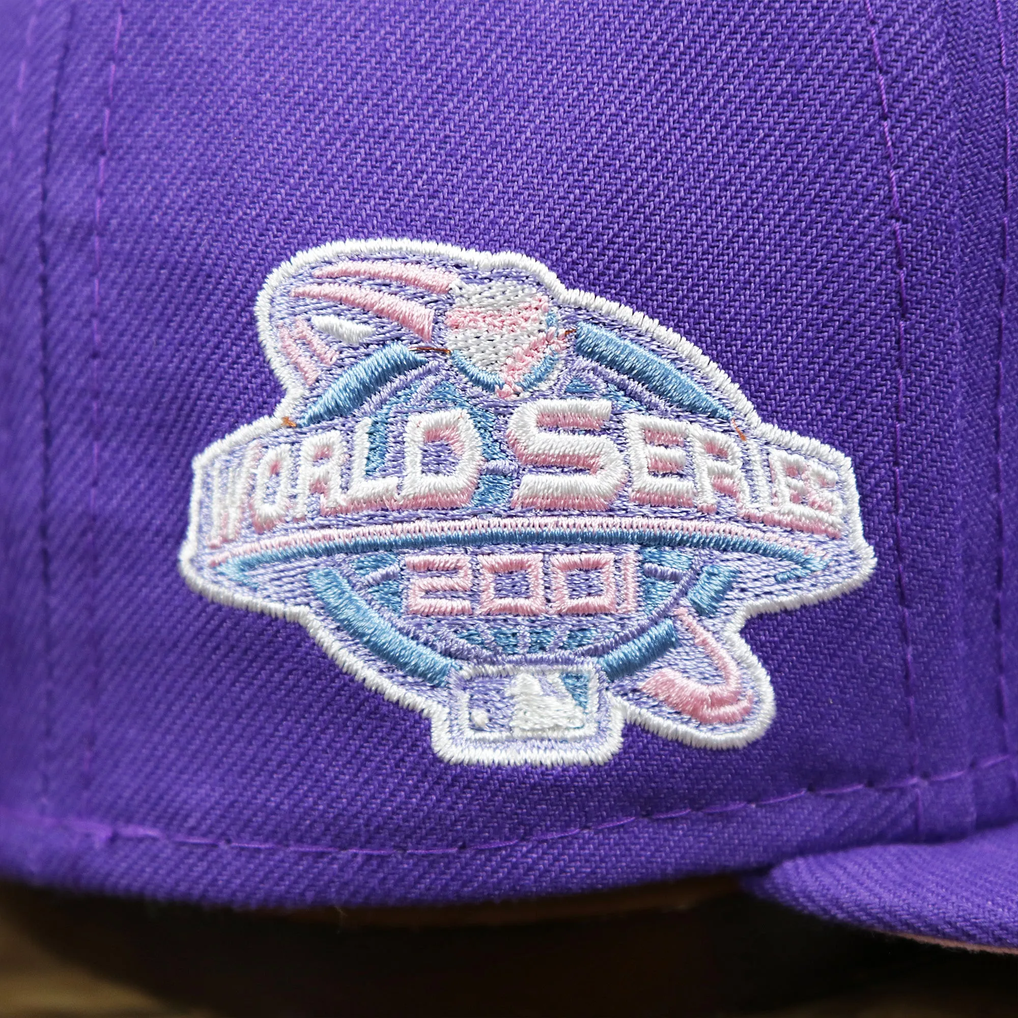 Cooperstown Arizona Diamondbacks Pop Sweat Pastel World Series Side Patch Fitted Cap With Pink Undervisor | Purple 59Fifty Cap