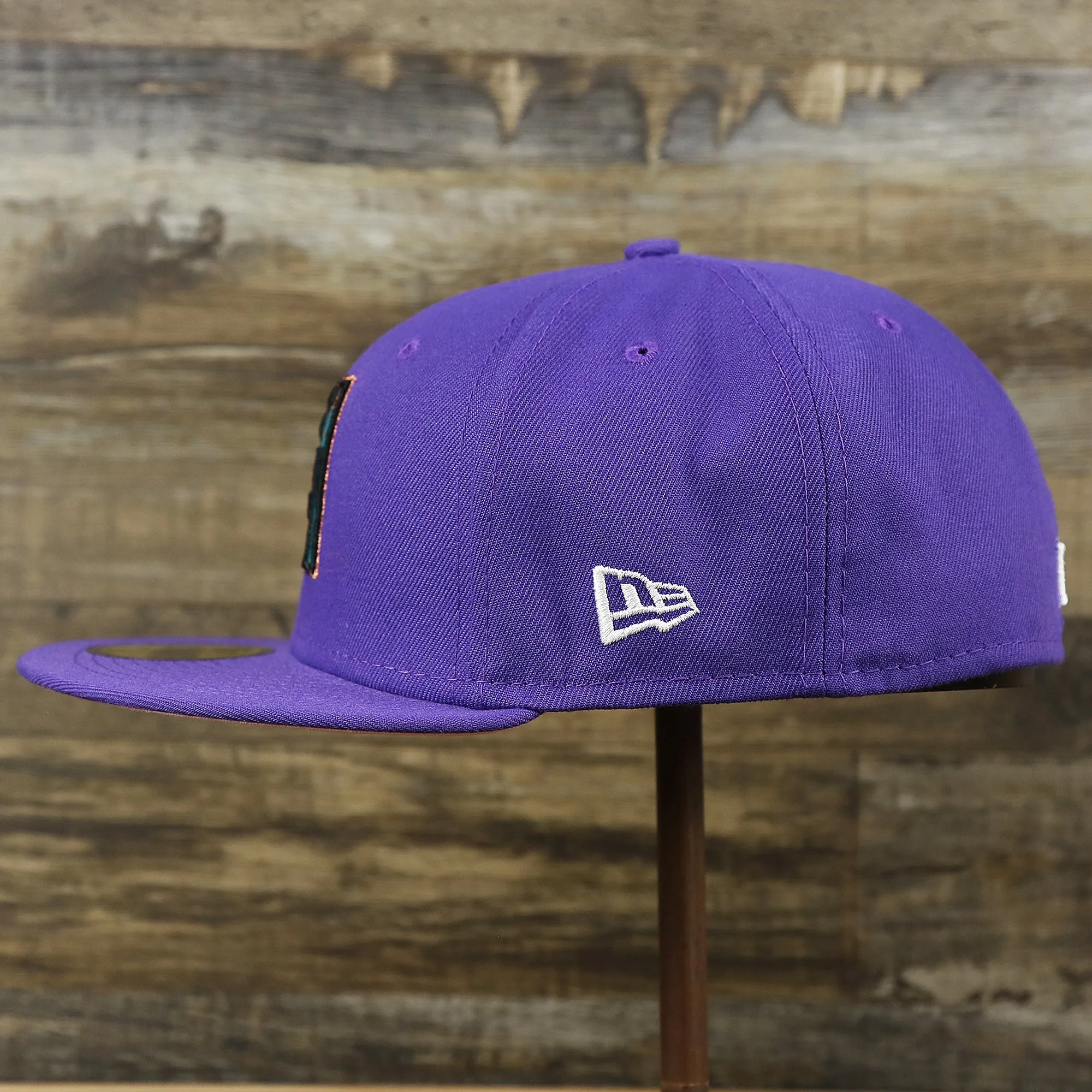 Cooperstown Arizona Diamondbacks Pop Sweat Pastel World Series Side Patch Fitted Cap With Pink Undervisor | Purple 59Fifty Cap