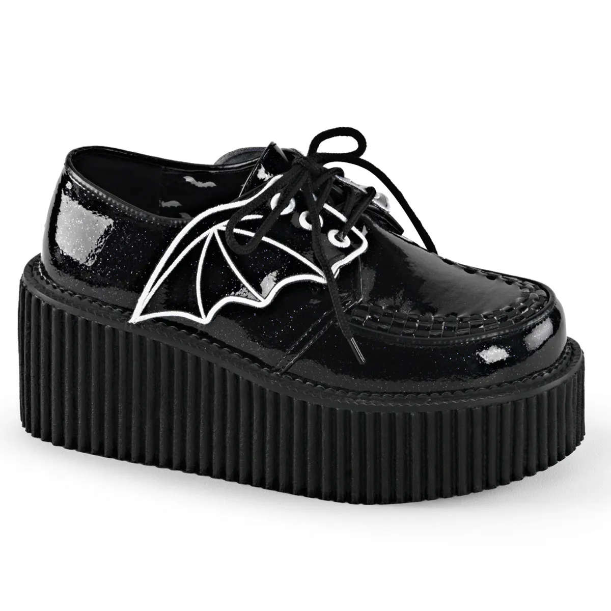 Creeper-205 Bat Wing Black Glitter