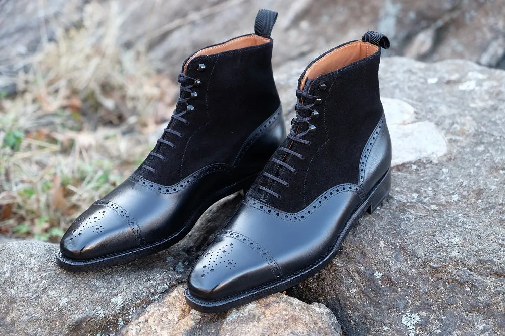 David - MTO - Black Calf / Black Suede - MGF Last - Double Leather Sole