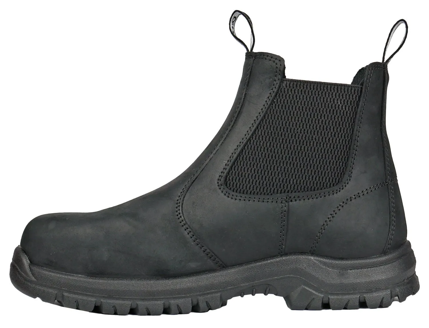 DieHard Mens Polara Black Leather Full-Grain Oiled Work Boots