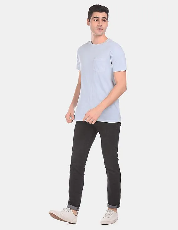 GAP Men Black Mid Rise Washed Jeans