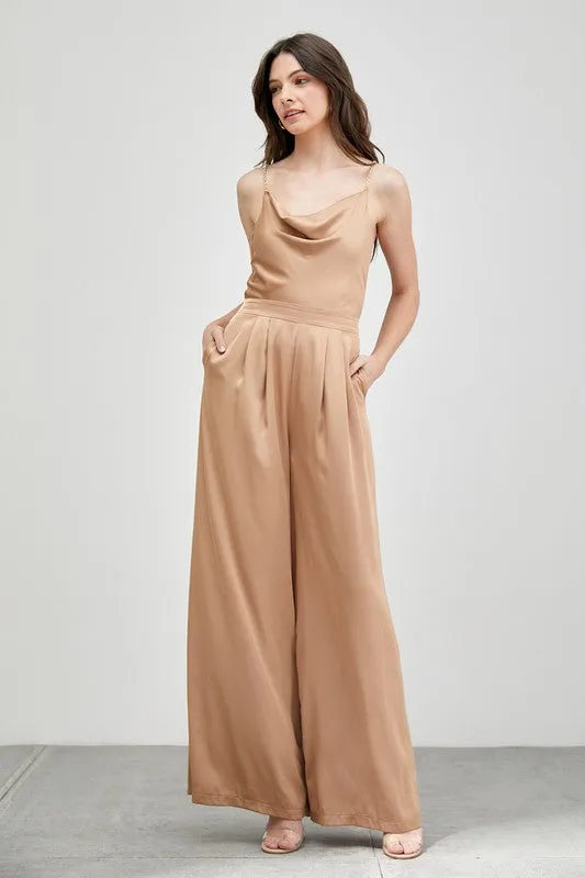 Gazelle Cowl Neck Trim Jumpsuit