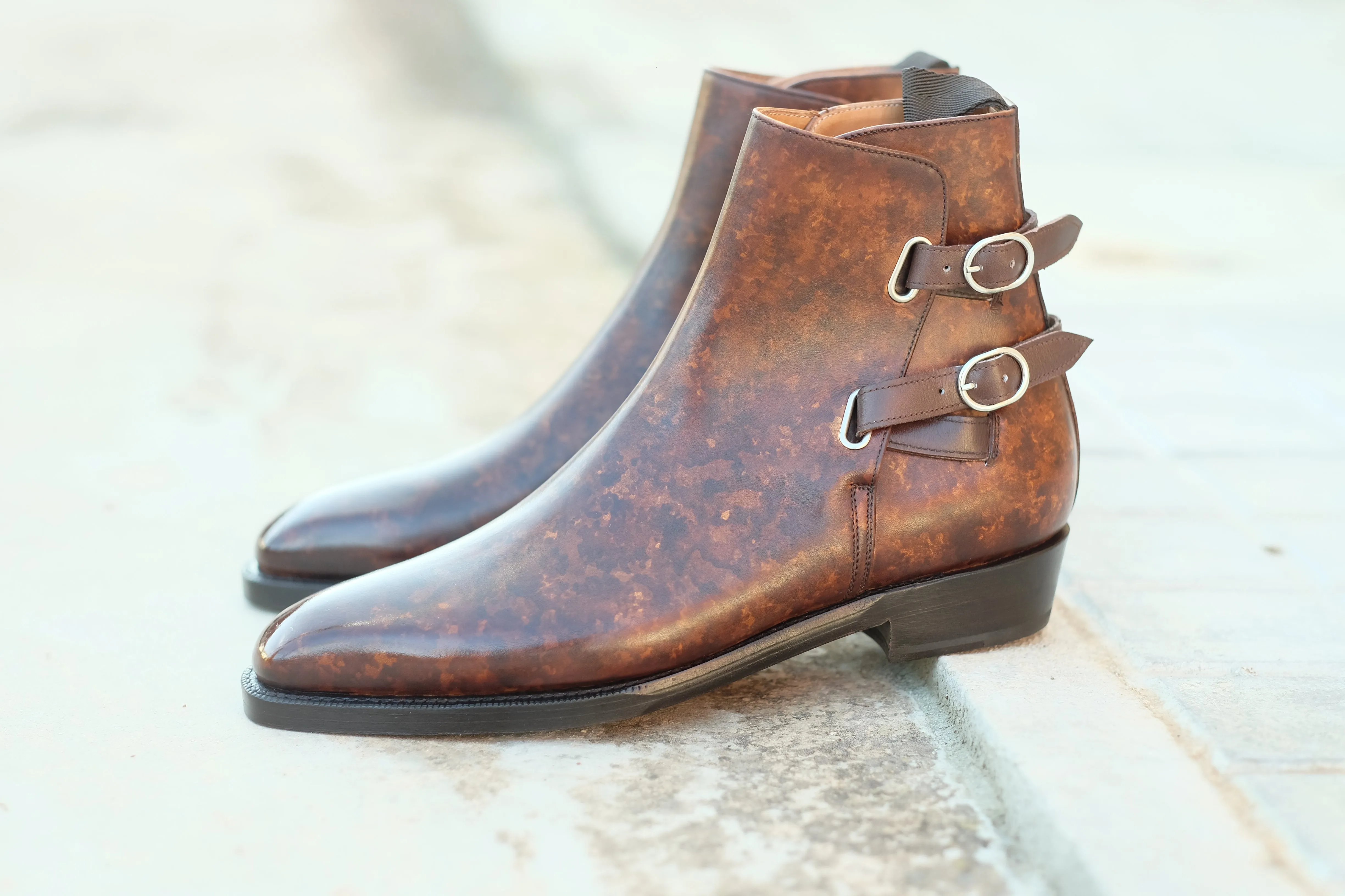 Genesee - MTO - Copper Marble Patina - MGF Last - Double Leather Sole