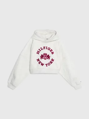 Girls 8-16 Varsity Cropped Relaxed Hoodie Sweatshirt | Sweatshirts & Hoodies | Tommy Kids