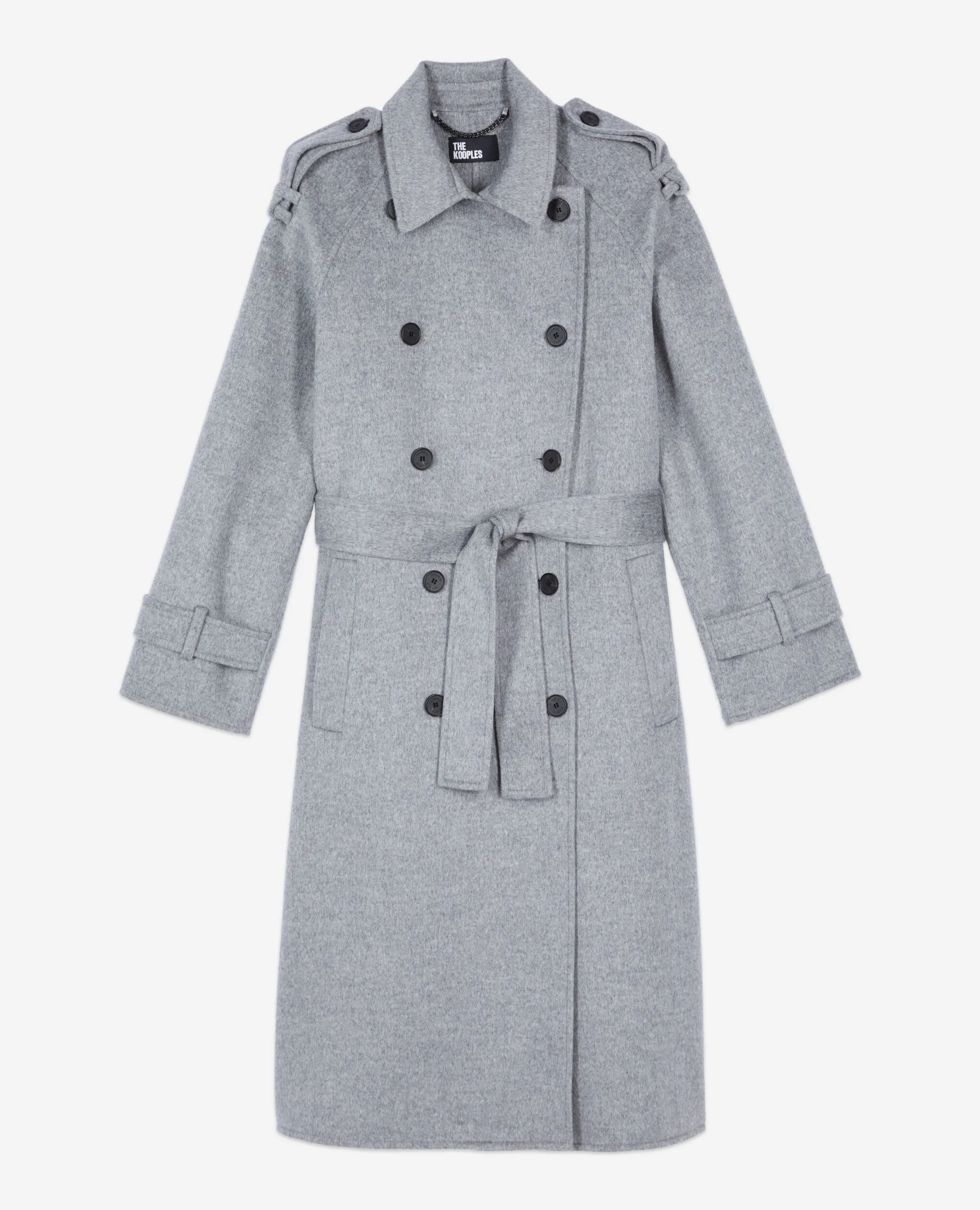 Grey trench style coat