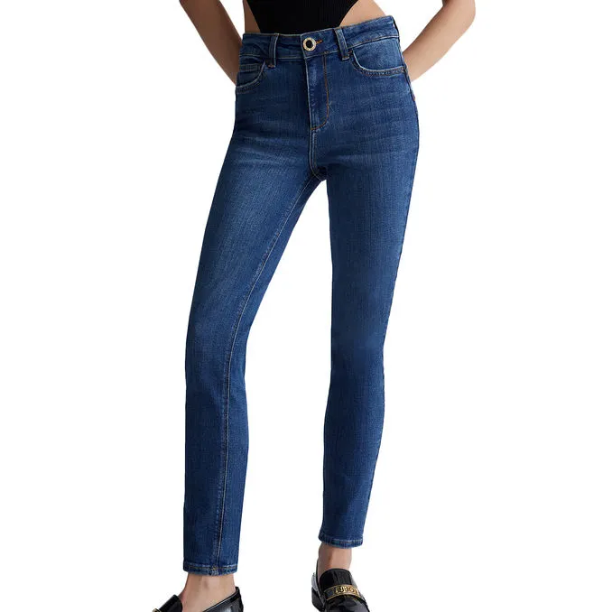 JEANS DIVINE Woman Denim Dark Blue