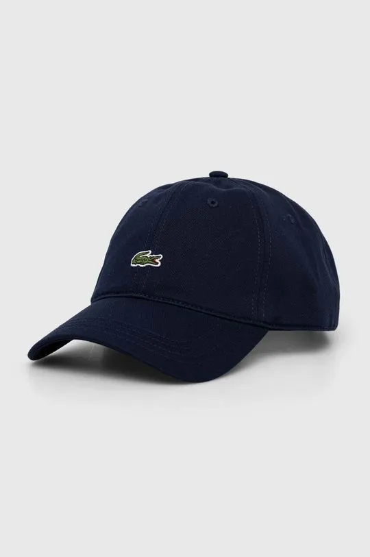 Lacoste cotton baseball cap navy blue color