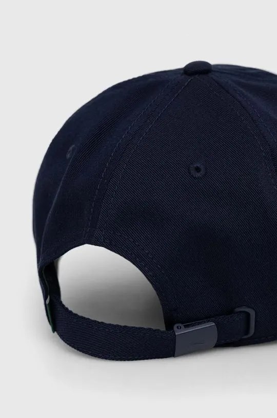 Lacoste cotton baseball cap navy blue color