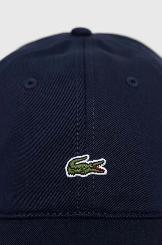 Lacoste cotton baseball cap navy blue color