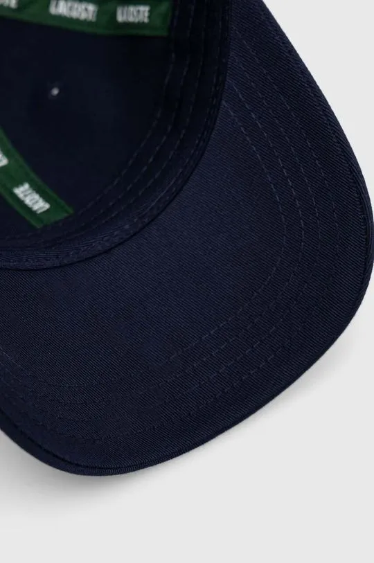 Lacoste cotton baseball cap navy blue color