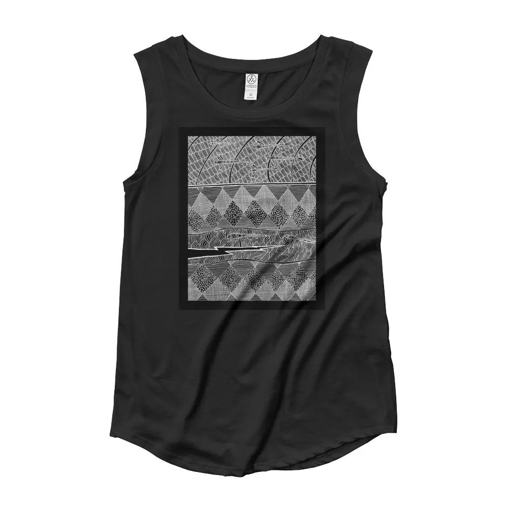 Ladies’ Cap Sleeve T-Shirt Barton Springs Story