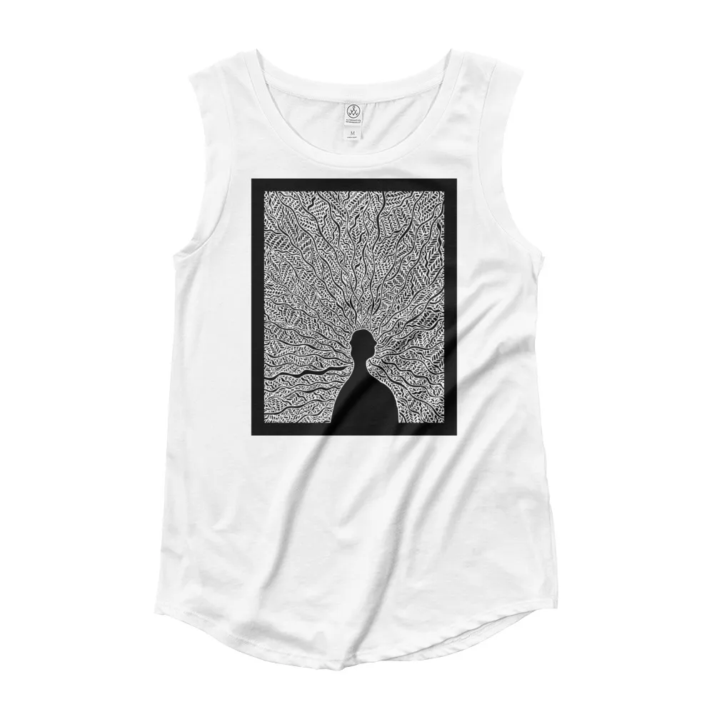 Ladies’ Cap Sleeve T-Shirt My Reflection at Noon