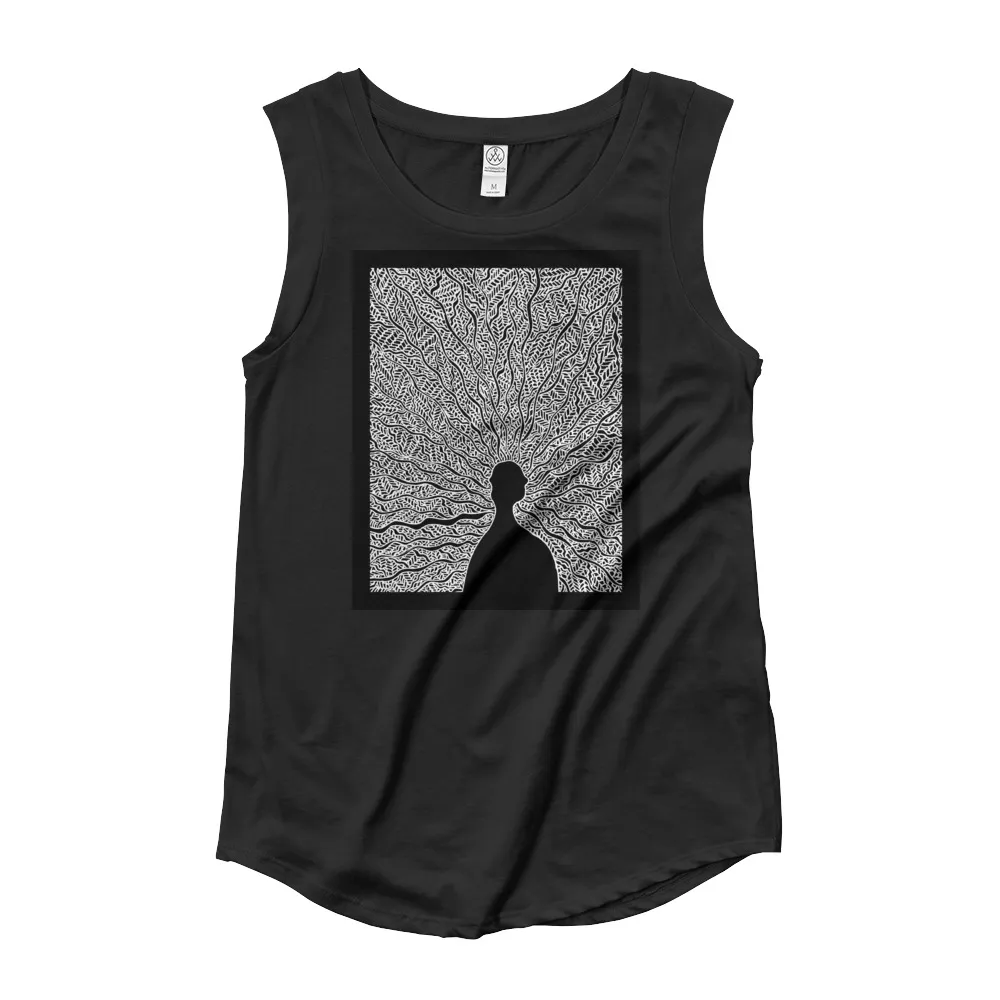 Ladies’ Cap Sleeve T-Shirt My Reflection at Noon