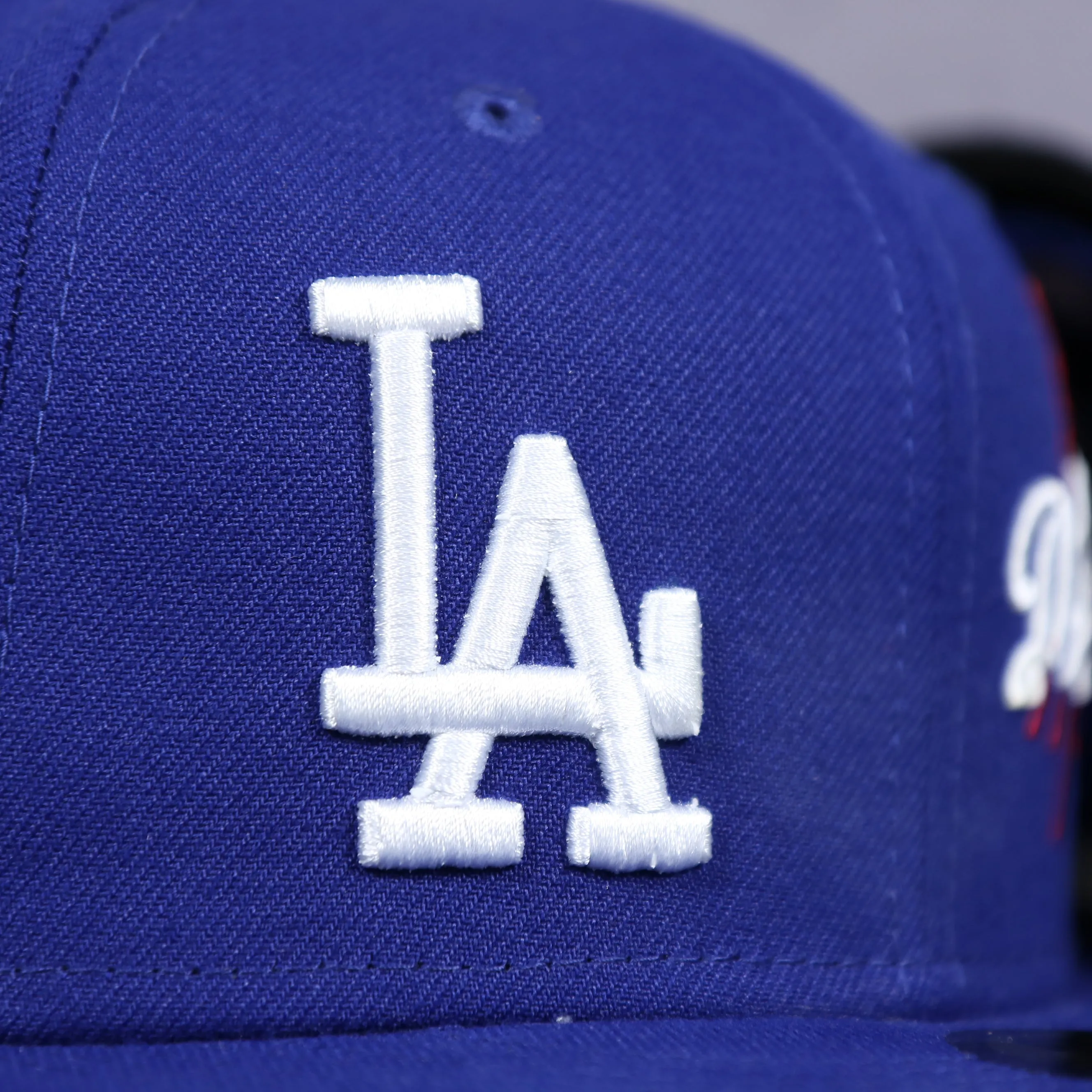 Los Angeles Dodgers Patch Pride All Over Gray Bottom Side Patch 59Fifty Fitted Cap | Royal Blue