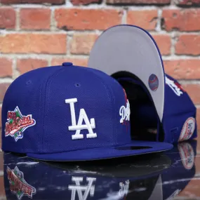 Los Angeles Dodgers Patch Pride All Over Gray Bottom Side Patch 59Fifty Fitted Cap | Royal Blue