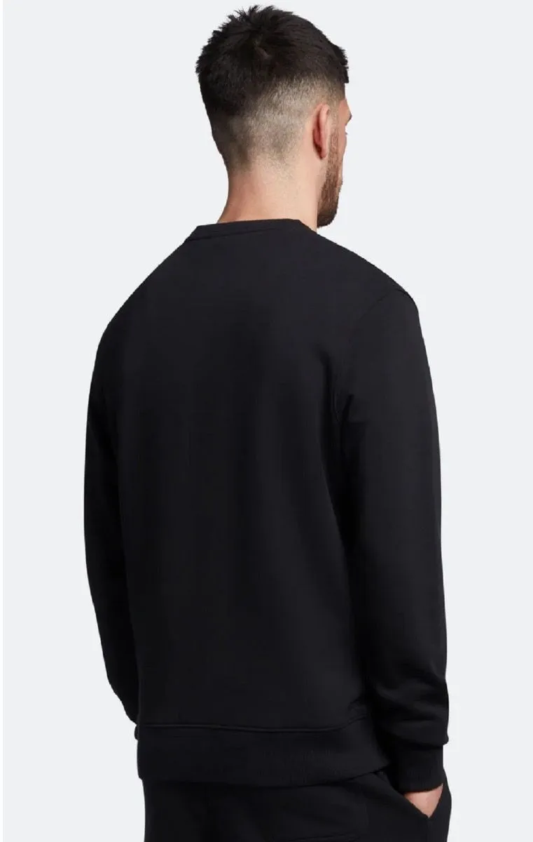 Lyle & Scott Core Plain Crew Neck Sweatshirts Jet Black