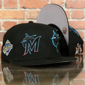 Miami Marlins Patch Pride All Over Gray Bottom Side Patch 59Fifty Fitted Cap