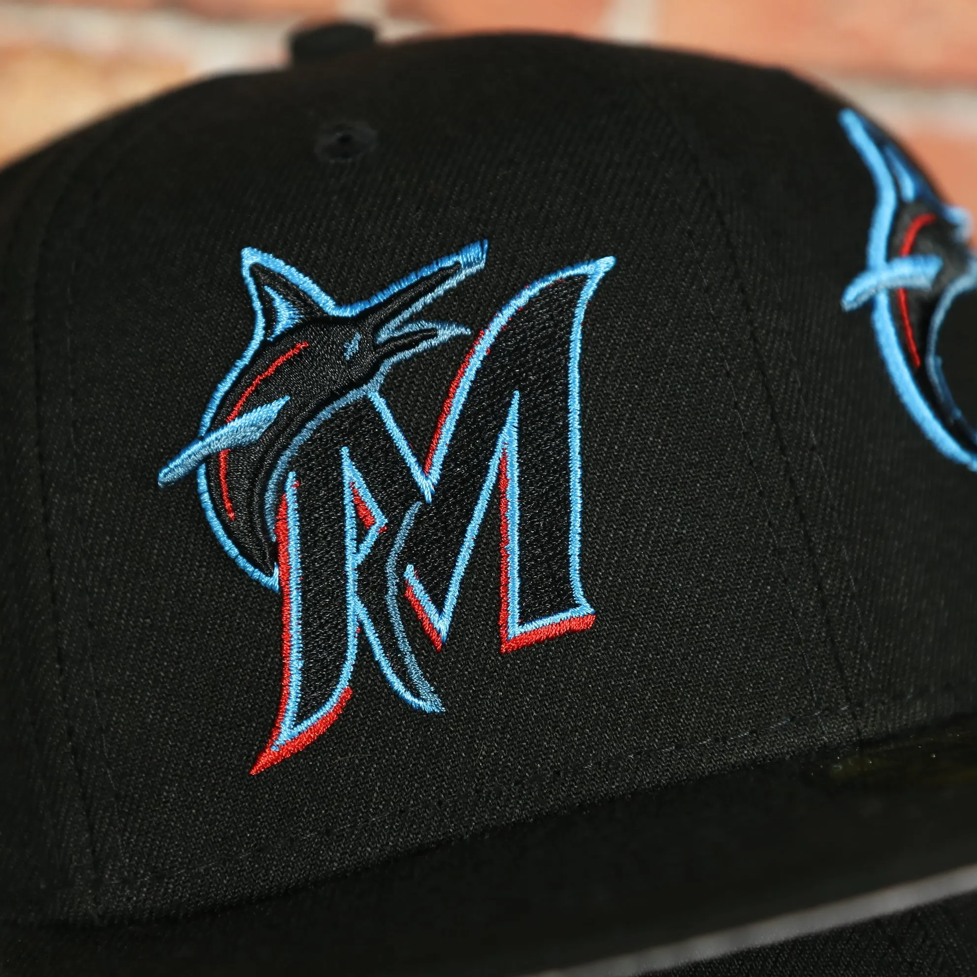 Miami Marlins Patch Pride All Over Gray Bottom Side Patch 59Fifty Fitted Cap